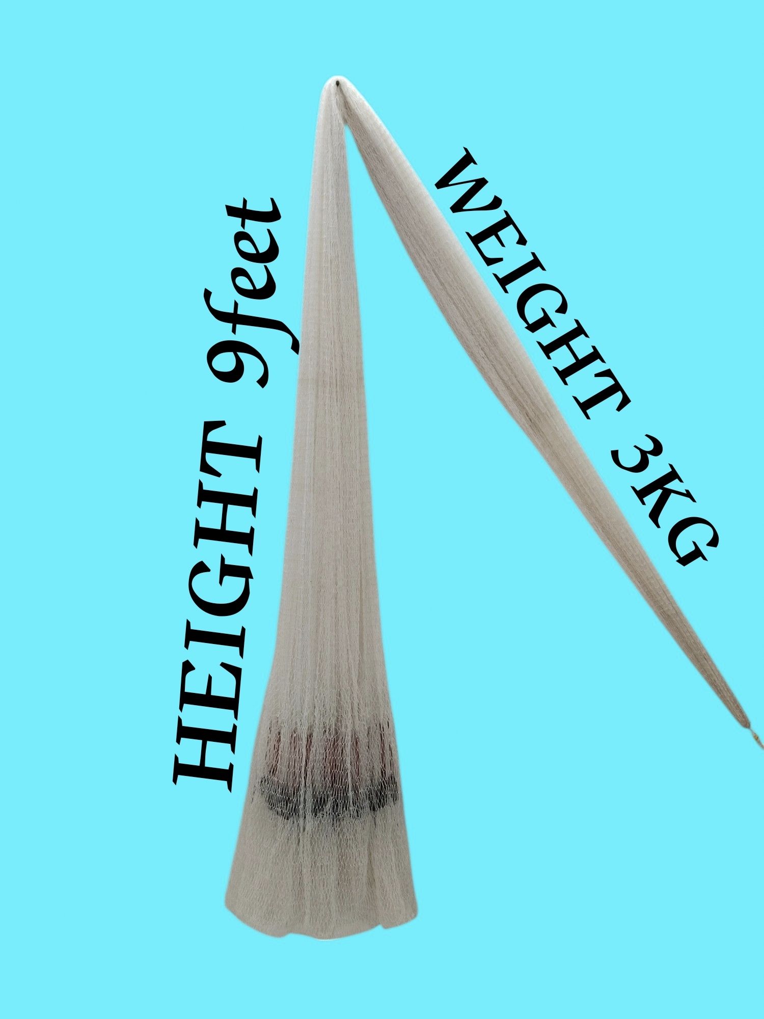 FISHING NET 2no. 20mm MESH SIZE, ROUND-36feet, HEIGHT-9feet, WEIGHT-3kg (WHITE) Fishing Net-image-17