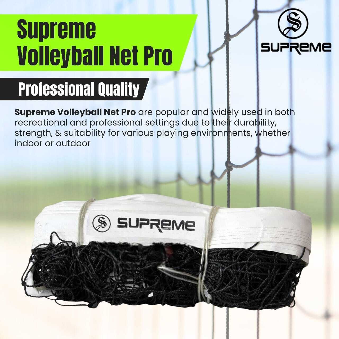 Volleyball Net PRO 3 MM Nylon Thick with Iron Wire Professional Qlty.10 M X 1 M Volleyball Net-image-49