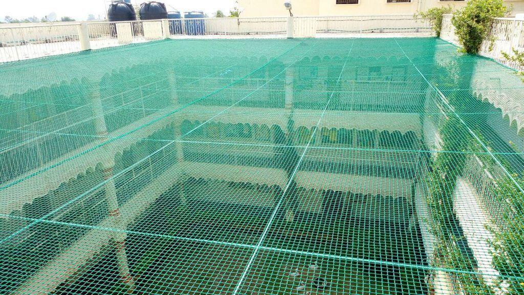 UVStabilizedNylonPigeonNetBirdNetMonkeyNet10X12FeetGreenColor30Tags30Clamp1Blade Camping Net