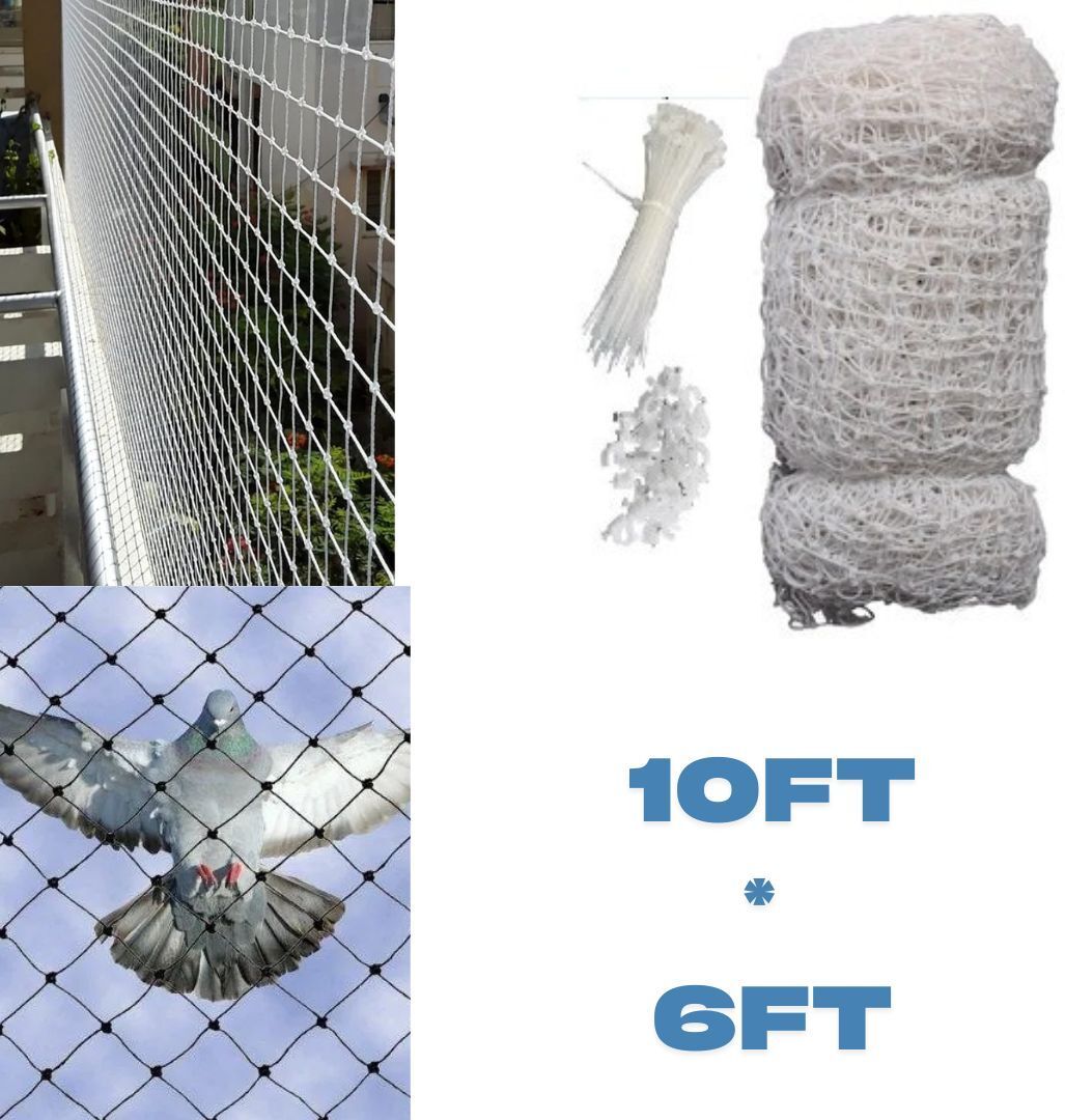 Pigeon Net | Bird Safety Net | Balcony Net |10Ft X 6Ft Camping Net