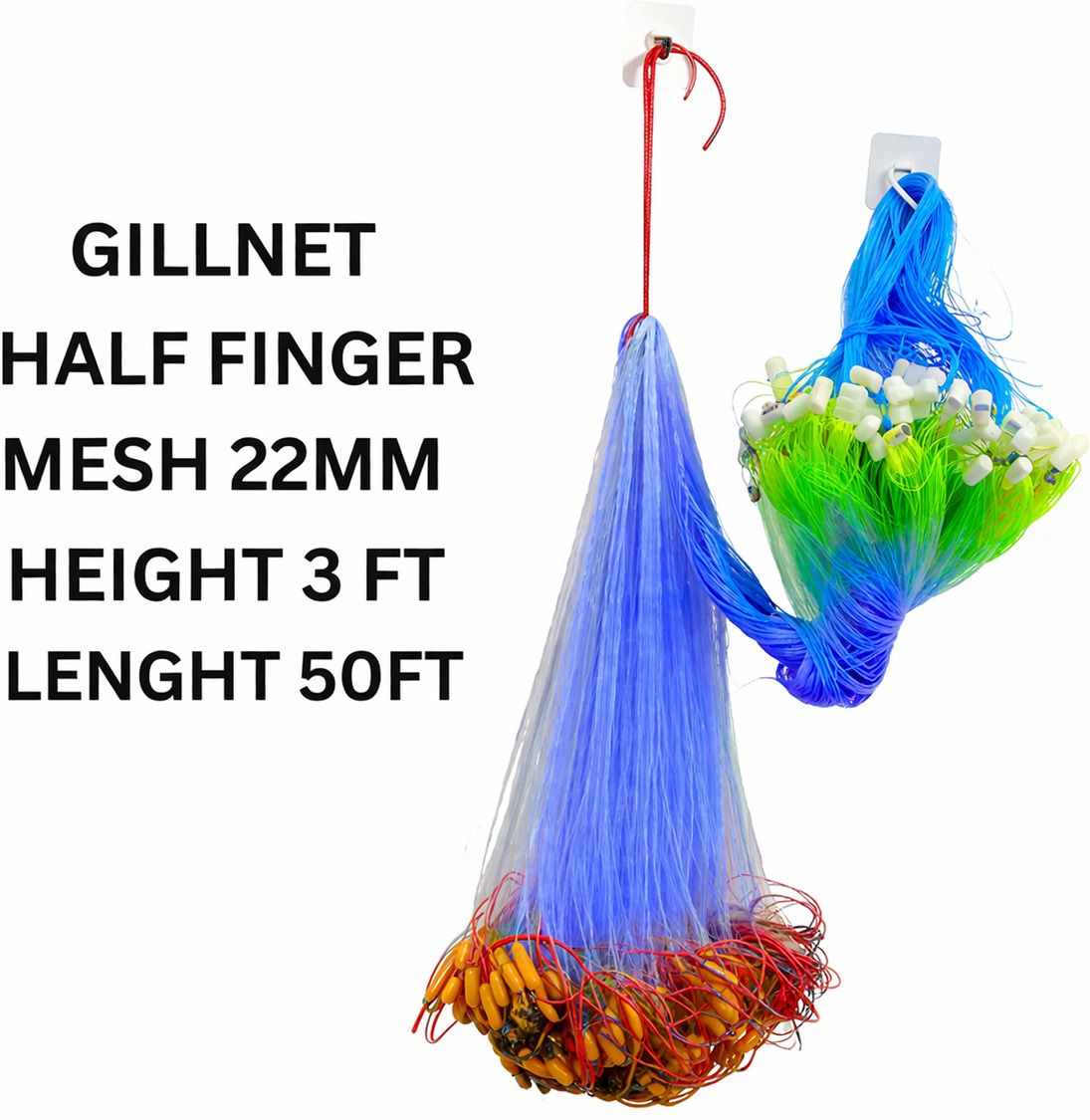 Star fishing net 20mm half finger gill net Fishing Net-image-11