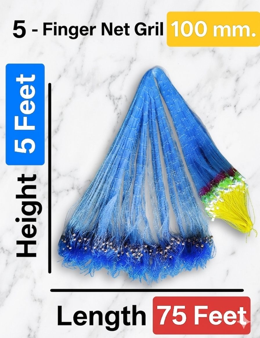 100mm. 5 Finger net hole. Height 5 Feet. Length 75 Feet. Small Round Mud Synker Fishing Net-image-39