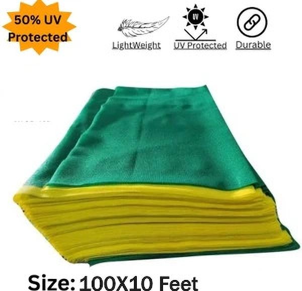 Shade Net Size 10 x 100 Feet-G-31 Portable Green House (Green) Water Polo Net