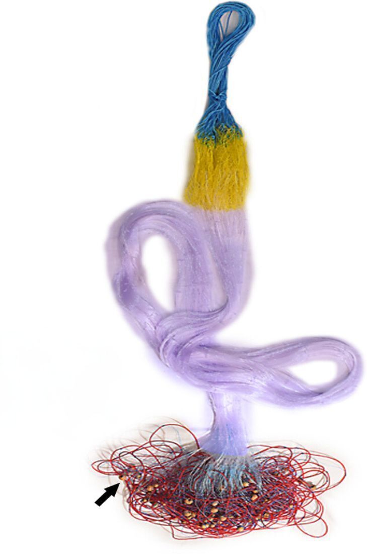 6 FINGER 114mm GILLNET MUD SINKER, HEIGHT 7F, UP LENGHT 50F, DOWN LENGHT 100F Fishing Net