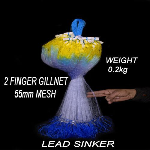 2 FINGER 50mm GILLNET LEAD SINKER, HEIGHT 4F, UP LENGHT 50F, DOWN LENGHT 100F Fishing Net-image-30