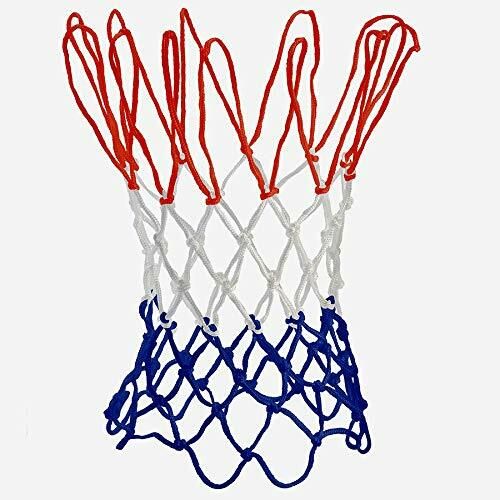 swikaar Basketball Net 2 PCS Outdoor/Indoor Net (12 Loops) (Red+White+Blue) BBN13 Basketball Net-picture-6