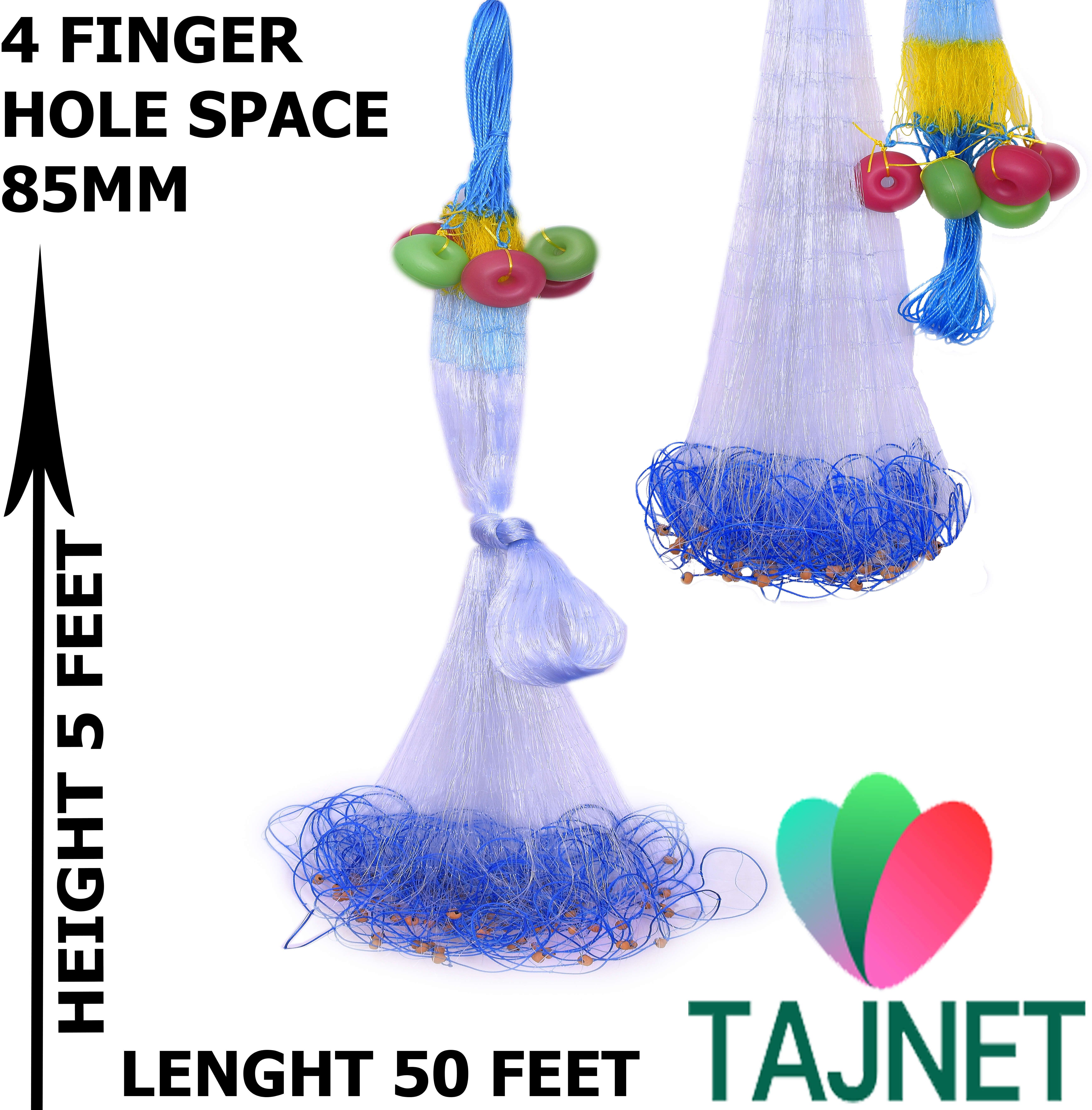4 FINGER GILLNET 23/85MM 50 FEET LENGTH SHISHAJAAL Fishing Net-image-20