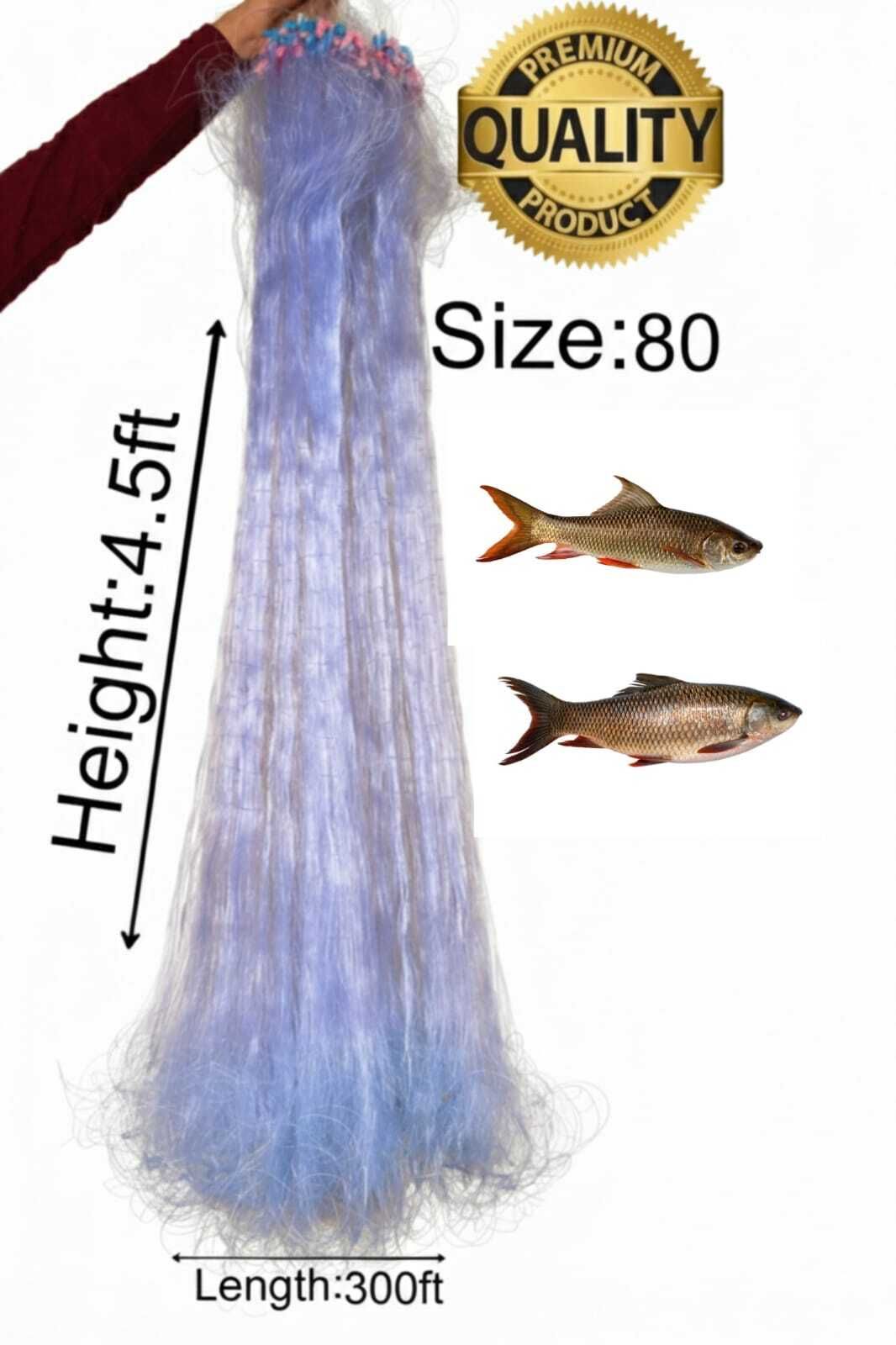 80MM Half Finger Fishing Net with Float & Sinker300ft langth hight 4ft Water Polo Net