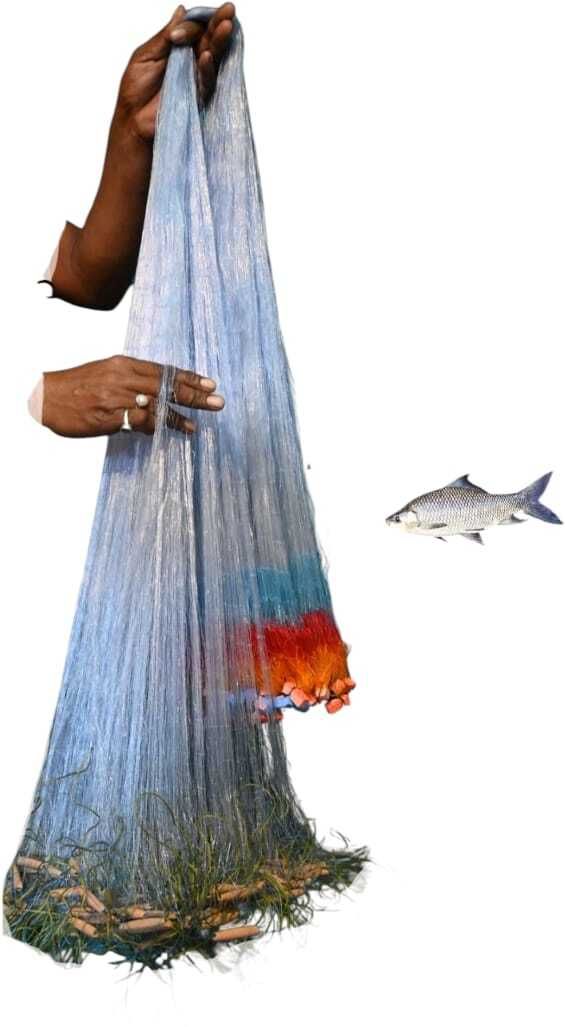3finger 65mm gillnet mud sinker hight 6 feet,up lenth 50feet, down lenth 80feet Fishing Net-image-18