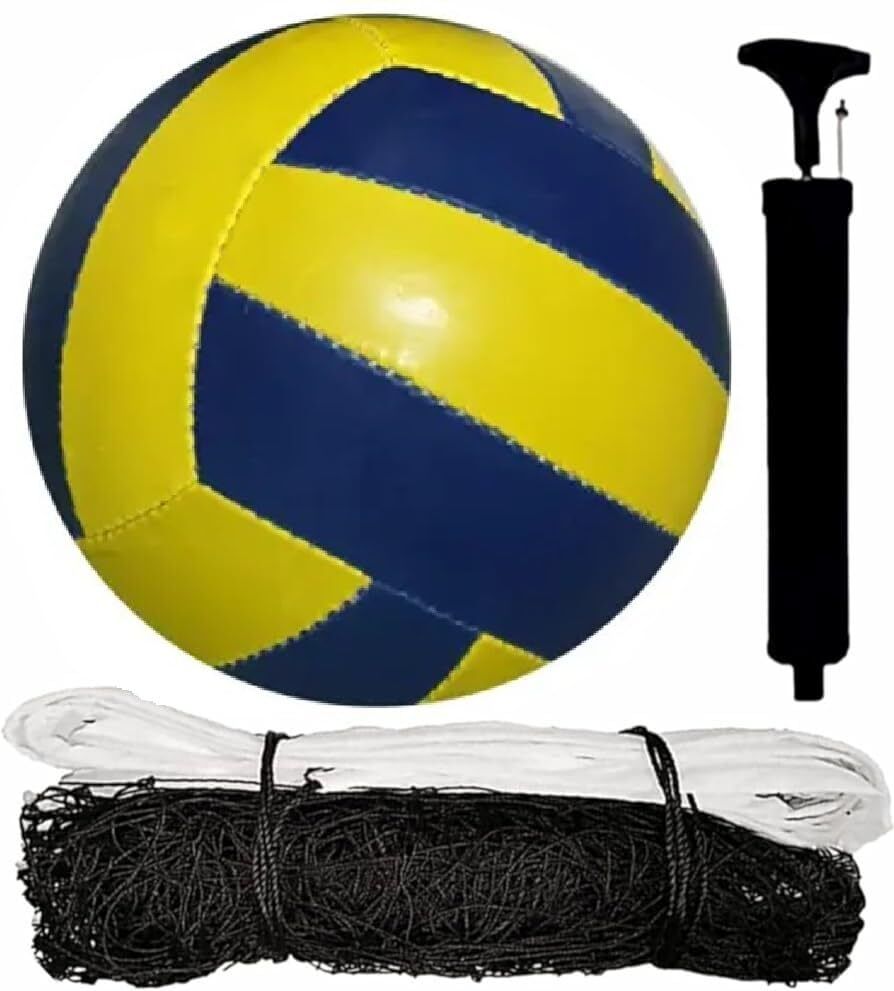 svm Vollyball clasic with net and handpump with pin Volleyball - Size: 5-picture-8