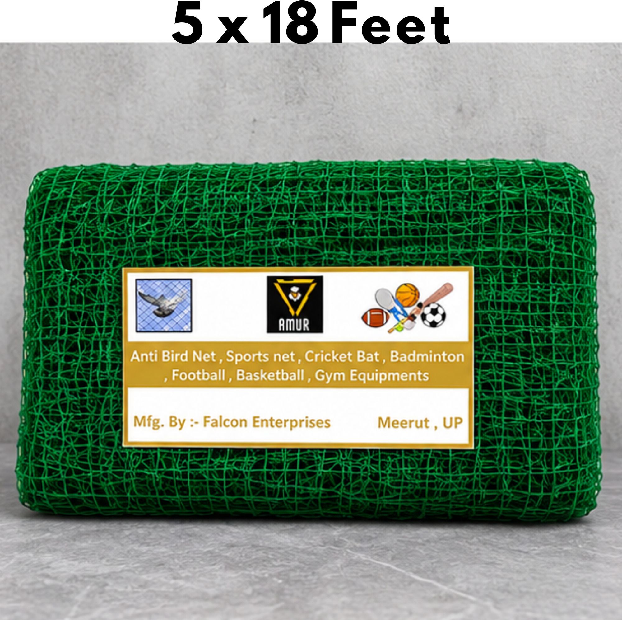 falcon Premium Nylon Multipurpose Net 5 x 18 FtPremium Nylon Multipurpose Net 5 x 18 Ft Camping Net-picture-21