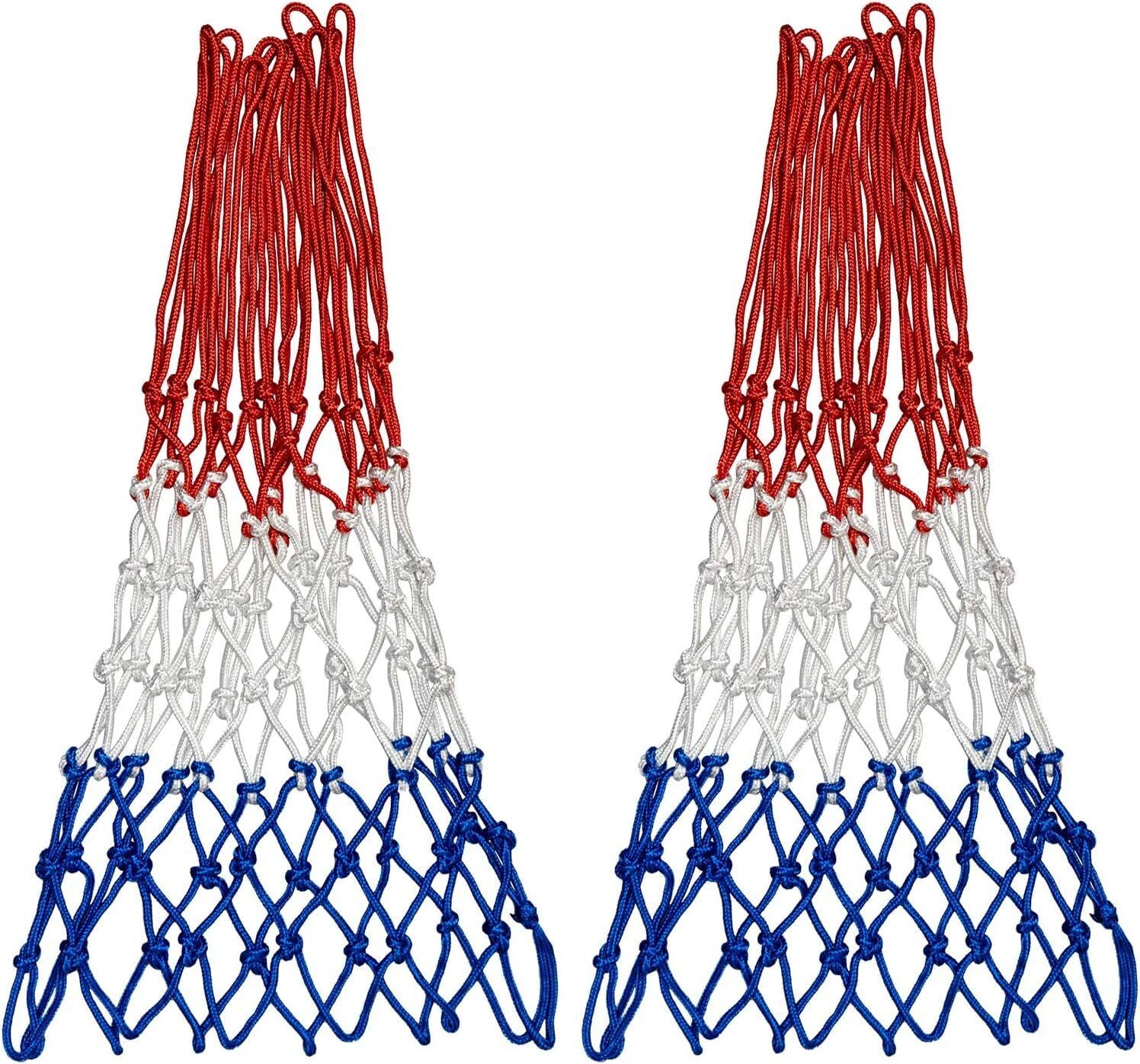 winpro Basketball Nets Heavy Duty Outdoor, 12 Loops, Blue-Red-White Multi-Colour net Basketball Net-picture-44