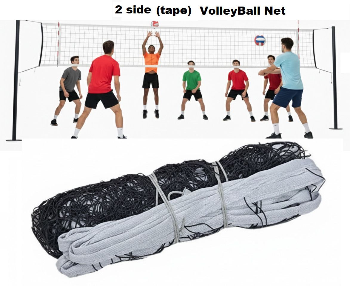 Professional Indoor & Outdoor 2 Side(Tape) Nylon Volleyball net Volleyball Net