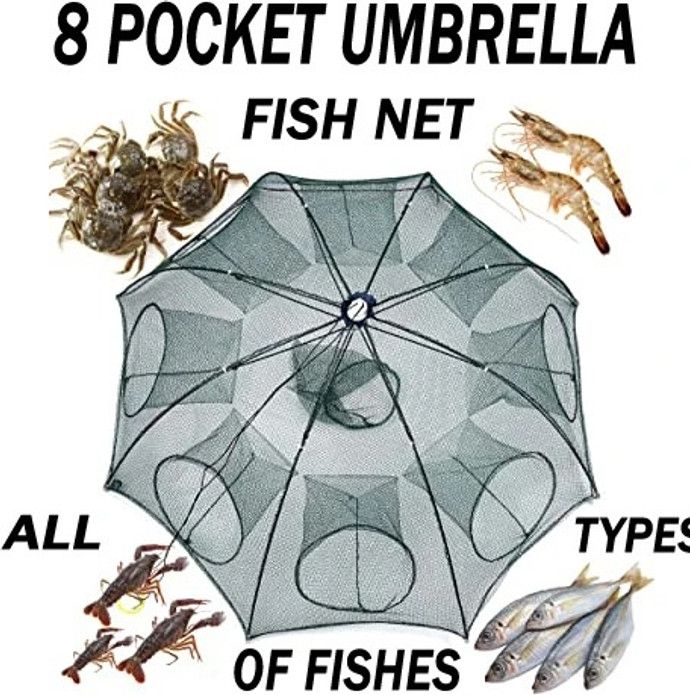 Premium quality Fishing Umbrella Net 8 hole Foldable Portable Fishing Net-image-44