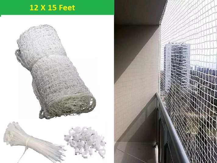 Anti Bird Net for Balcony | Kabutar Jali Pigeon Net for Balcony, 15x12 feet Camping Net
