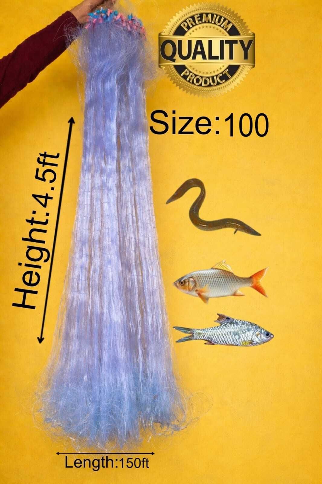 100MM Half Finger Fishing Net with Float & Sinker150ft langth Water Polo Net