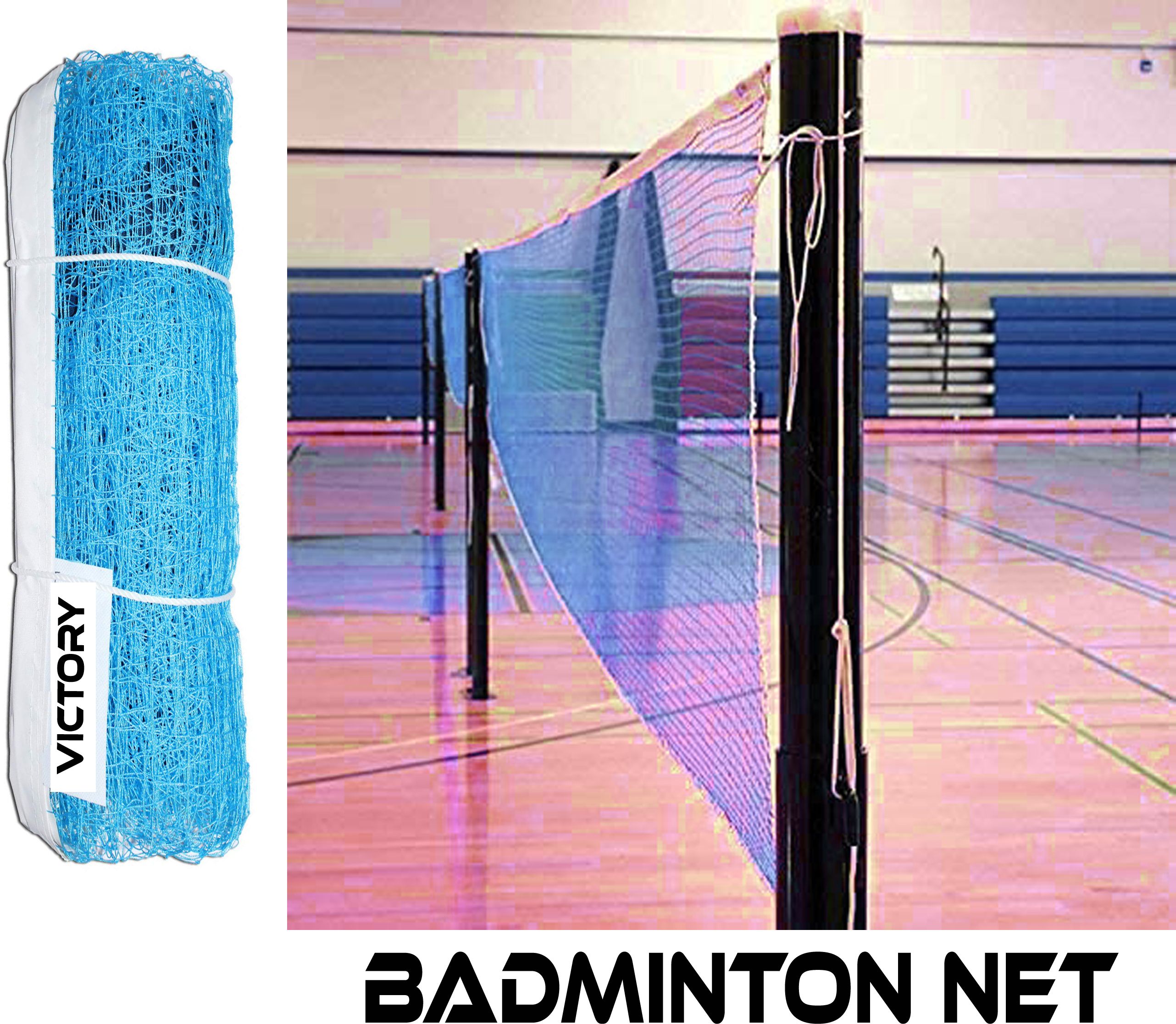 victory Nylon Badminton Net for Outdoor, Indoor Badminton Sports 4 Side Tape Badminton Net-picture-17
