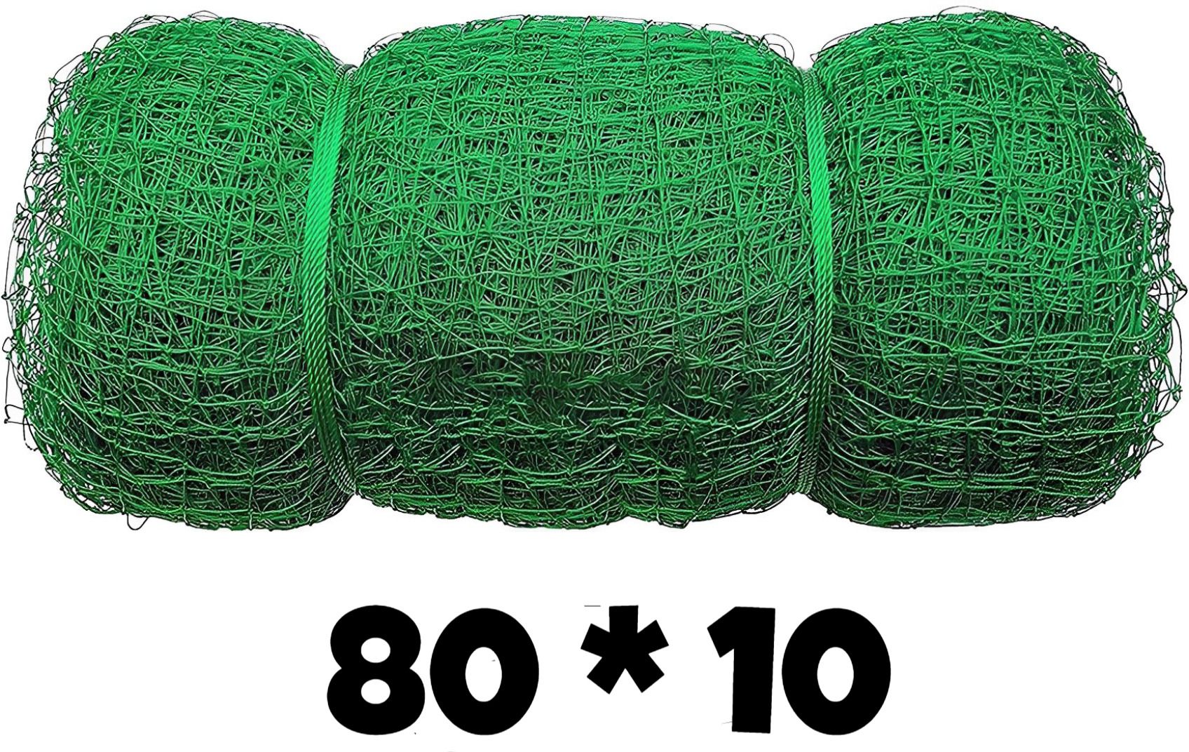 80X10 NYLON HDPE CRICKET NET(Green) Cricket Net-image-34