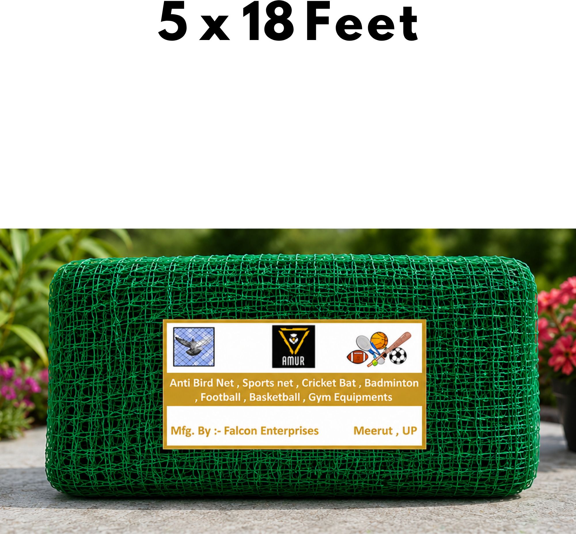falcon Premium 8 x 8 Feet Anti Bird Net | Strong Mesh for Indoor & Outdoor Use Camping Net-picture-10