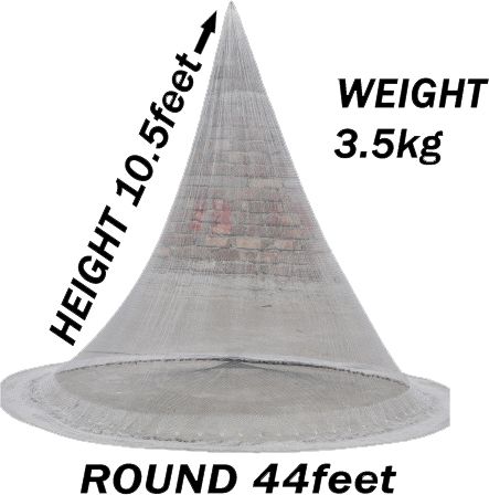a to z Hand throwing cast fishing net 14mm 3.5kg 10.5ft height 44ft round good looking Fishing Net-picture-22