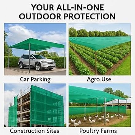 (10ftx60ft)-50% Green Shade House Net For Balcony, Garden, Plants Water Polo Net-image-8