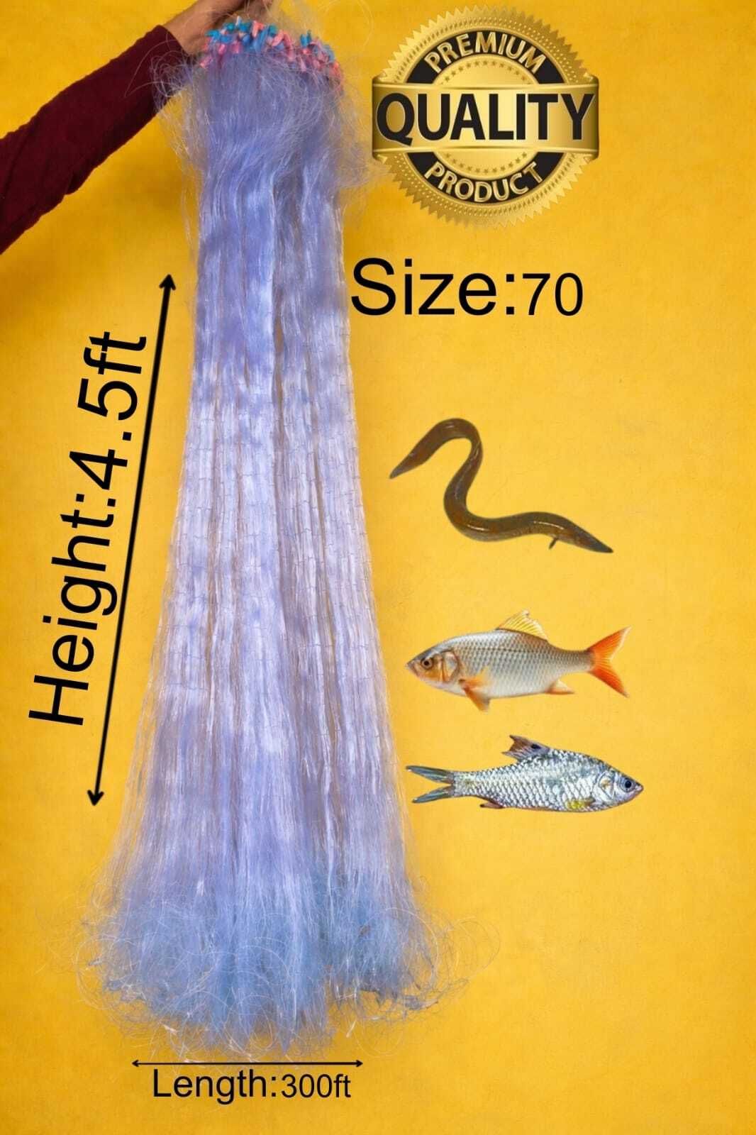 40MM Half Finger Fishing Net with Float & Sinker150ft langth hight 3ft Water Polo Net