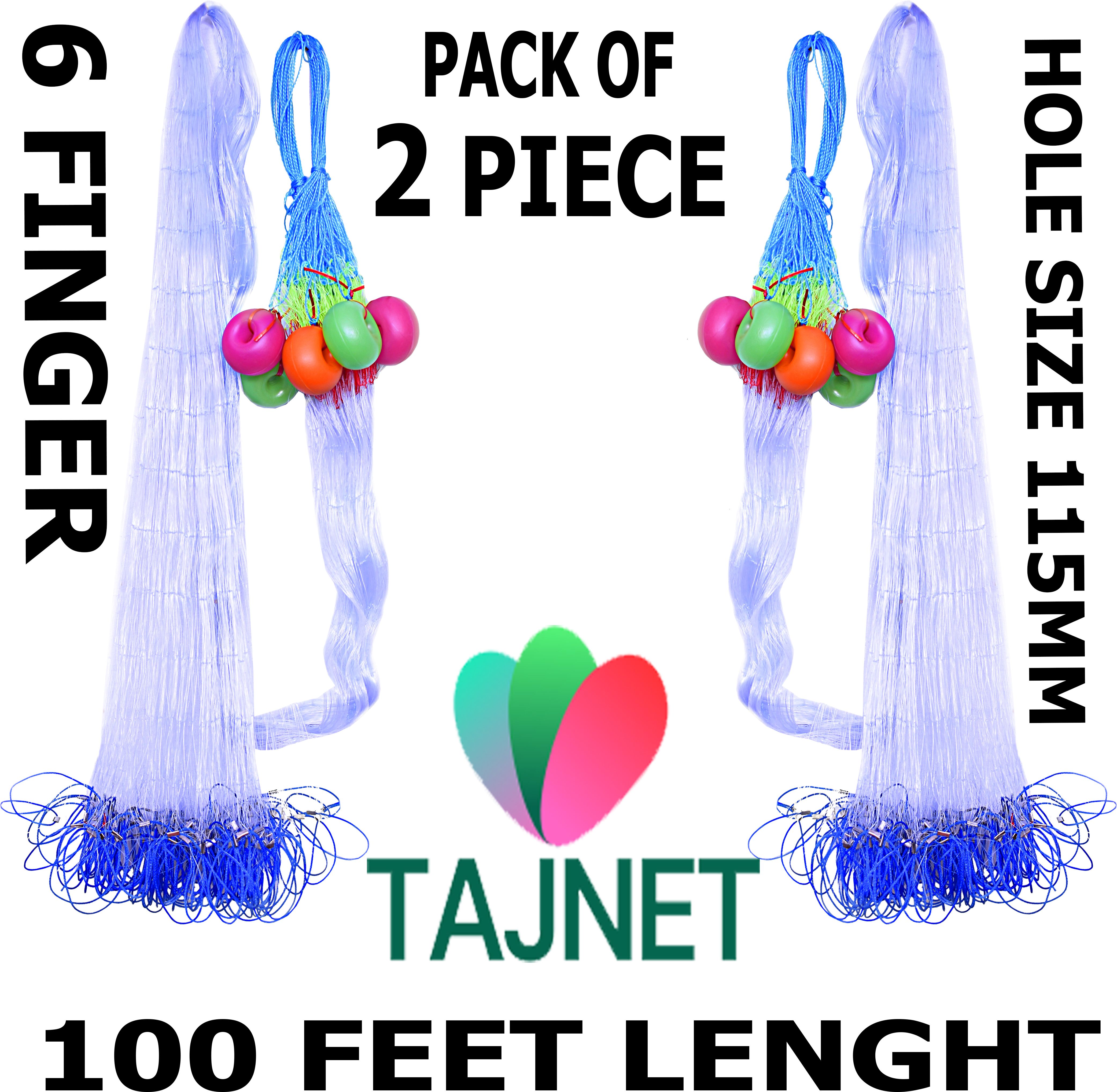 PACK OF 2 GILLNET 6 FINGER 23/100MM 6FT,HEIGHT 100FT LENGHT 200FT DOWN LENGHT Fishing Net-image-35