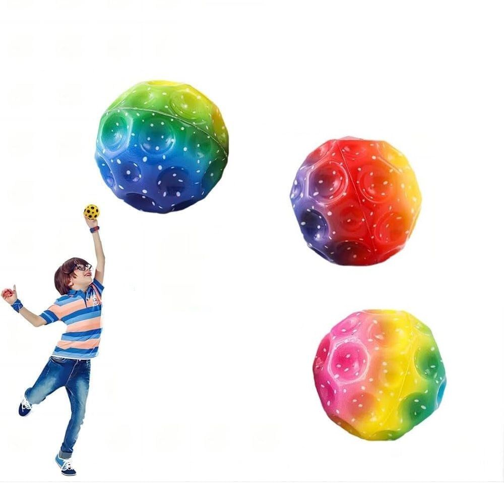 Space Balls High Bouncing Ball Pop Bouncing multi color Netball Hoop