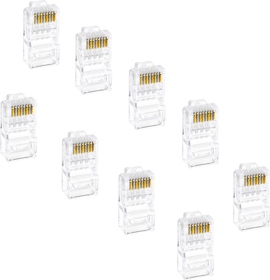 TOOLBUX RJ45 Plug Connector CAT5 Network LAN Crimp (40 Pieces, Unshielded), Network Interface Card image 1