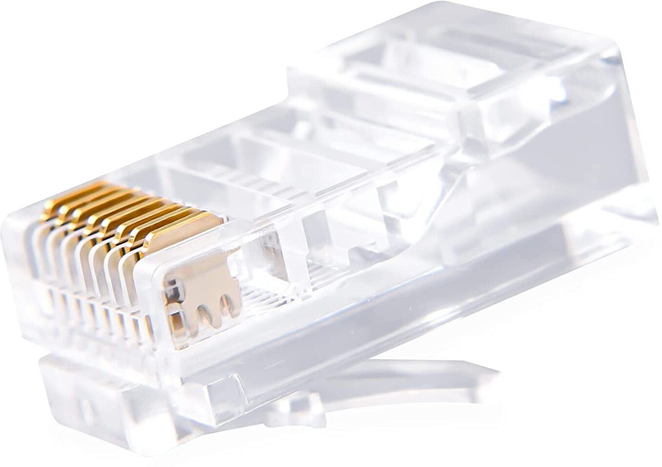 Civon 25 Pcs RJ45 Connectors Modular 8 Pin Network Cable Plugs Crimps Network Interface Card