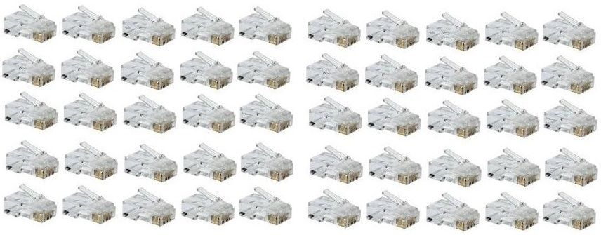 Etake (Pack of 50) RJ45 Connectors Modular 8 Pin Network Cable Plugs Connector Network Interface Card-image-32