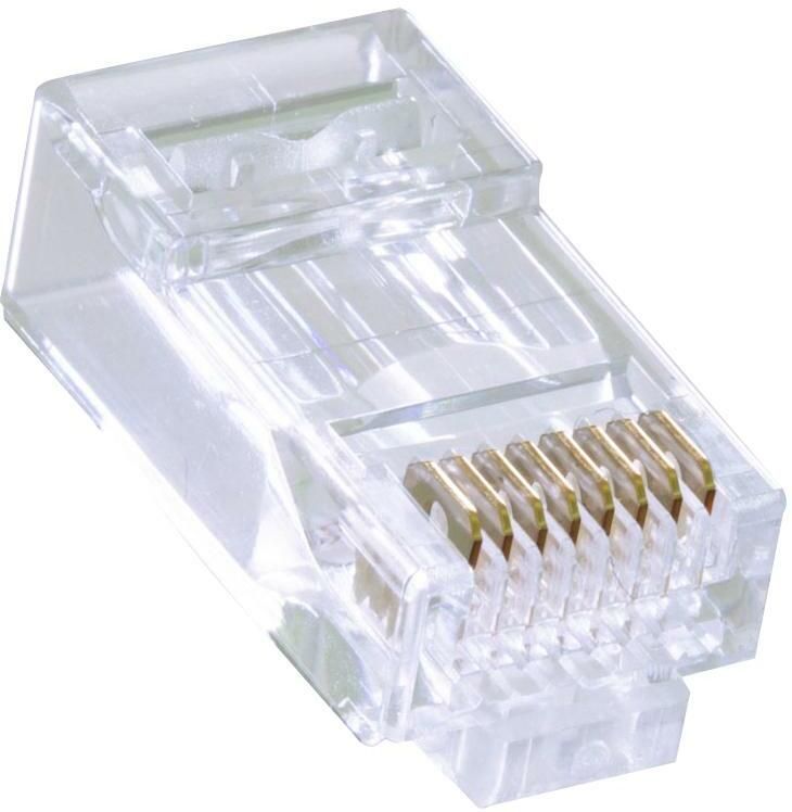 Stela (PACK OF 25)RJ45 Metal Shielded Male Plug Crimp Connector for Standed CAT6,CAT5" Network Interface Card