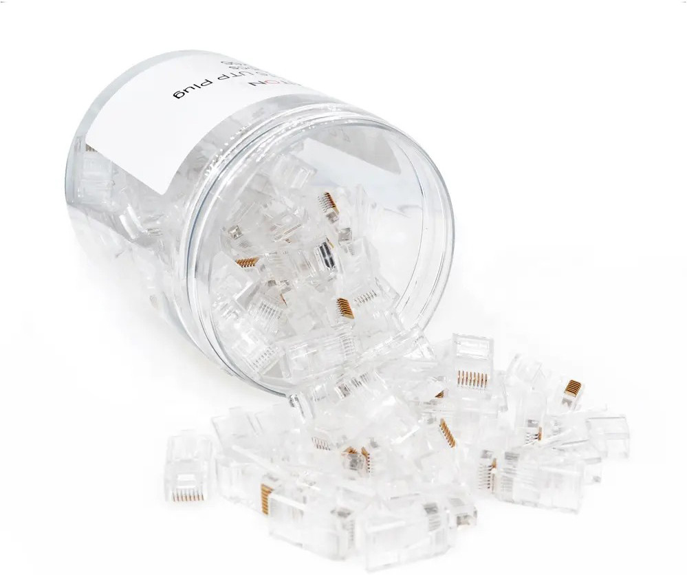 TOOLBUX Plug Connector CAT5 Network LAN Crimp (48 Pieces, Unshielded), Network Interface Card image 1
