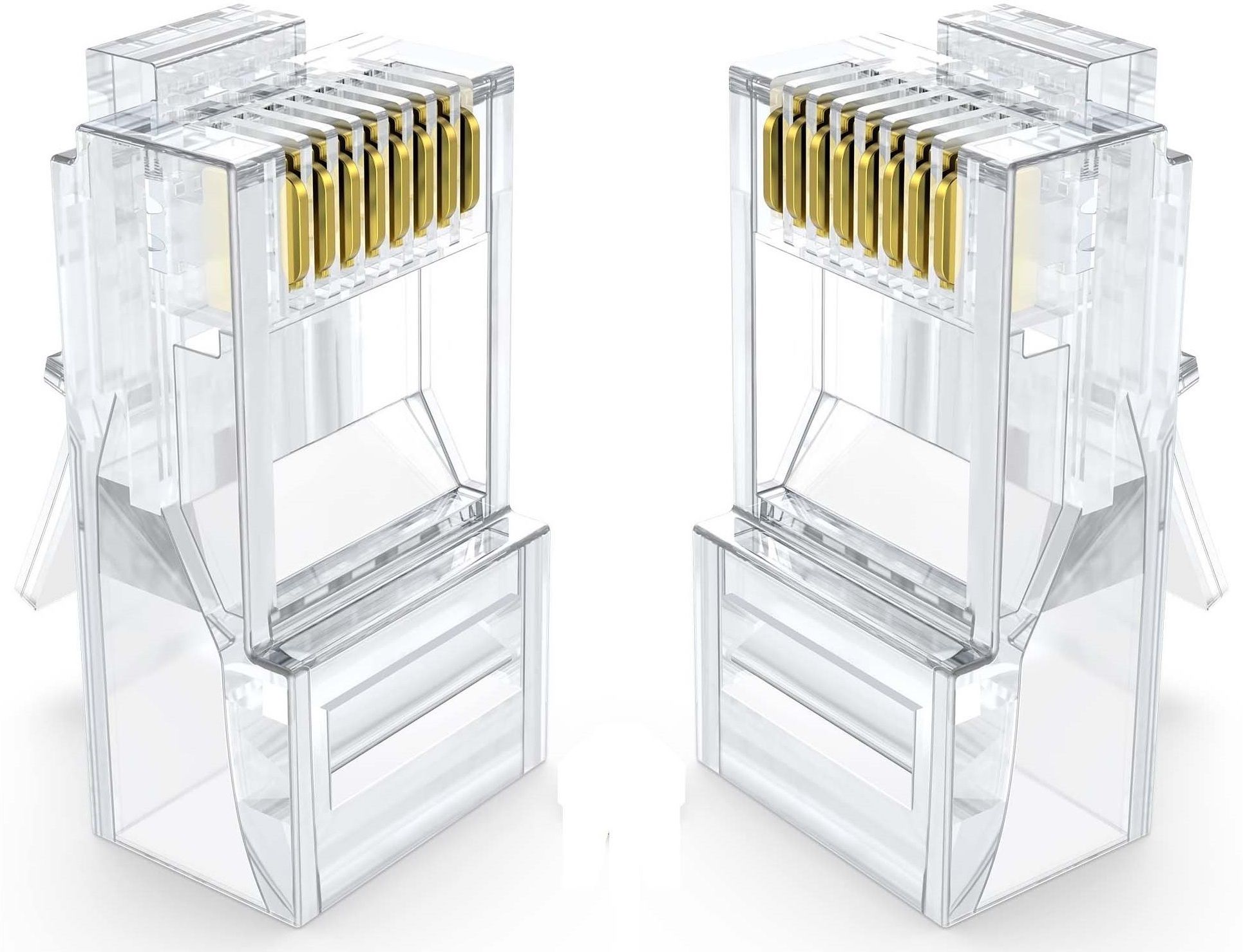 Techy-tech 100 Pcs RJ45 Connector UTP Network Plug for Cat 6 Cat5e Cable Network Interface Card-image-33