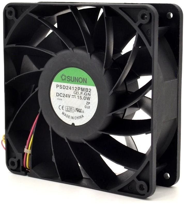 Electronic Spices SUNON PSD2412PMB2 Server Square Fan (2).F.GN, sq120x120x38, w250x5x5, 24V 15W PSD2412PMB2 Rack Server