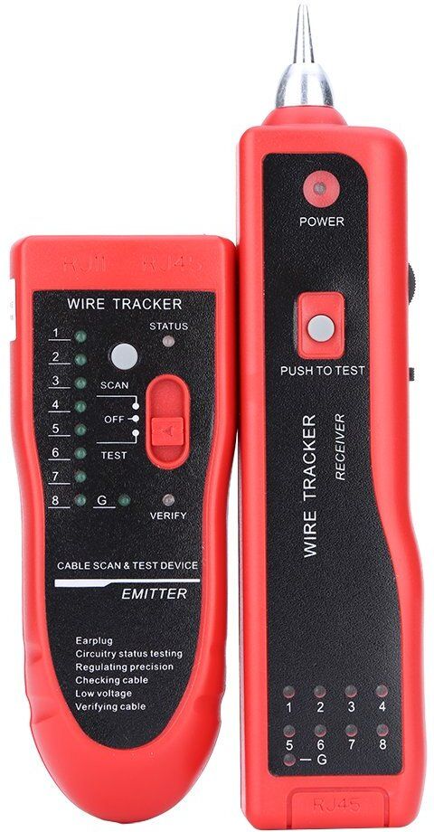 VRISH Network Cable Wire Tracker RJ11RJ45Cat5Cat5ECat6 Toner Detector Line Finder(RED) Network Cable Wire Tracker RJ11RJ45Cat5Cat5ECat6 Toner Detector Line Finder(RED) Tower Server-image-22