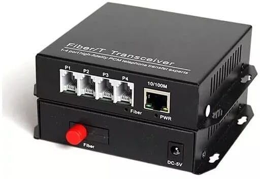 HANUTECH 4CH RJ11 Telephone to Fiber Converter | Analog Voice PCM Extender 2 Ports 100 Mbps Smart Network Switch-image-37