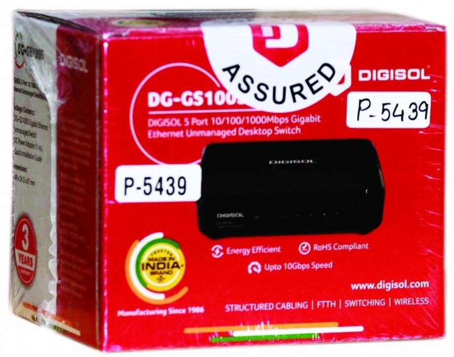 Formonixtech DG-GS1005 5 Ports 1000 Mbps Unmanaged Network Switch