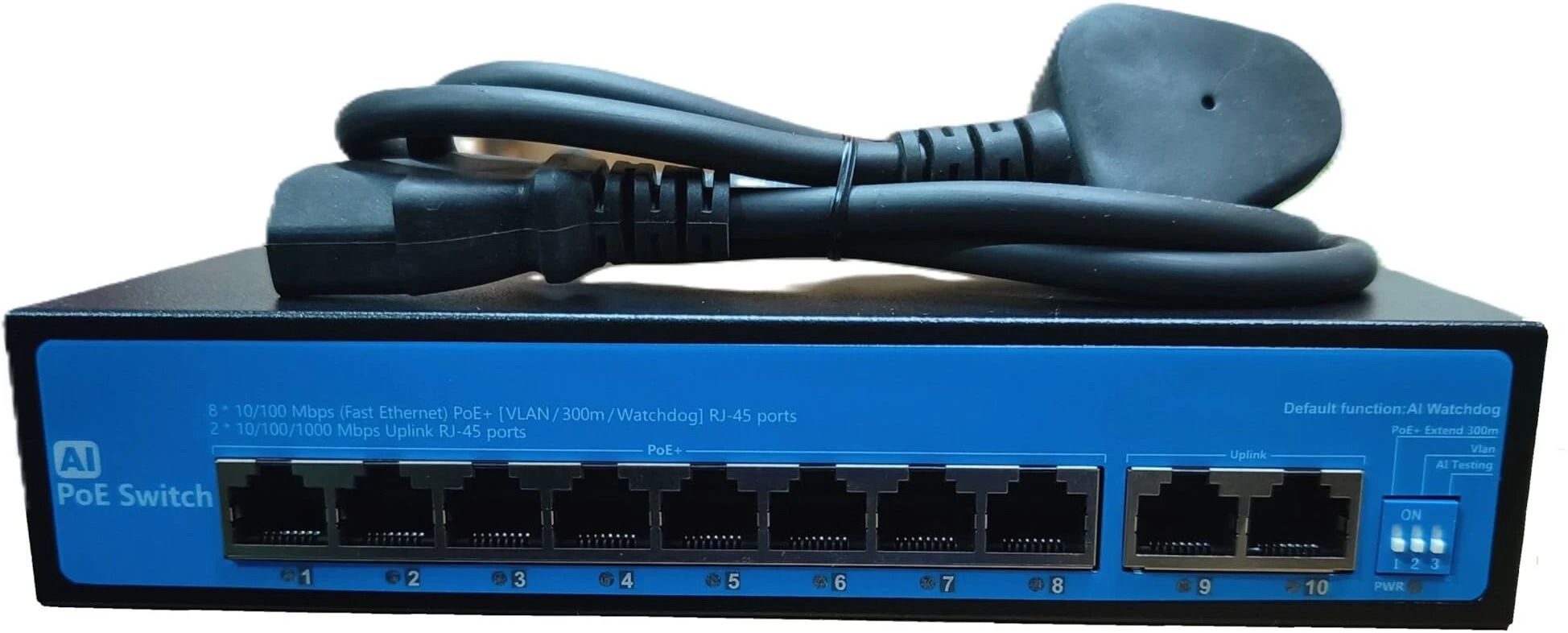 HANUTECH 8 Port PoE Switch, 10/100Mbps + 2 RJ45 Uplink 1000Mbps 8 Ports 1000 Mbps Network Switch-image-30