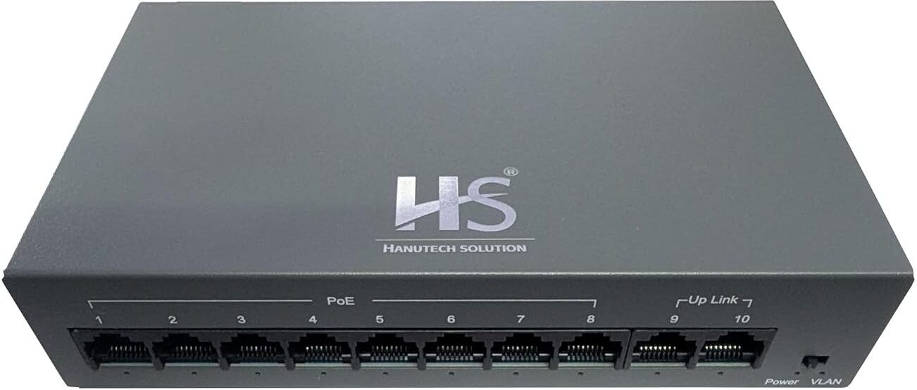 HANUTECH 8 Port Gigabit AI PoE Switch 96W for CCTV IP Cameras | 1 Year Warranty-picture-22