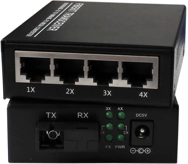 HANUTECH Fast Ethernet to Fiber 4 RJ45 Port 10/100 Base-Tx to Base-Fx 20KM 0 Ports 1000 Mbps Unmanaged Network Switch-image-29