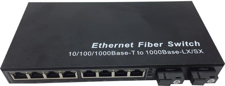 HANUTECH Ethernet to Fiber Converter 8 RJ45 Port + 2 GE Fx Ports Networking Switch 1 Ports 1000 Mbps Unmanaged Network Switch-image-27