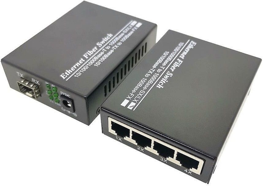 BalRama 4 RJ45 Fiber Optic Media Converter Gigabit- 1*SFP 4*RJ45 Ports (1 Pcs) 5 Ports 100 Mbps Network Switch-picture-32