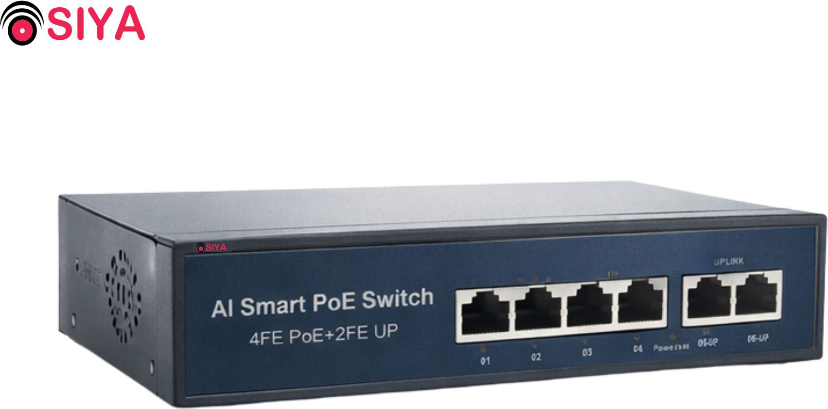 Siya 4+2 PORT POE SWITCH 6 Ports 100 Mbps Fully Managed Network Switch-image-3