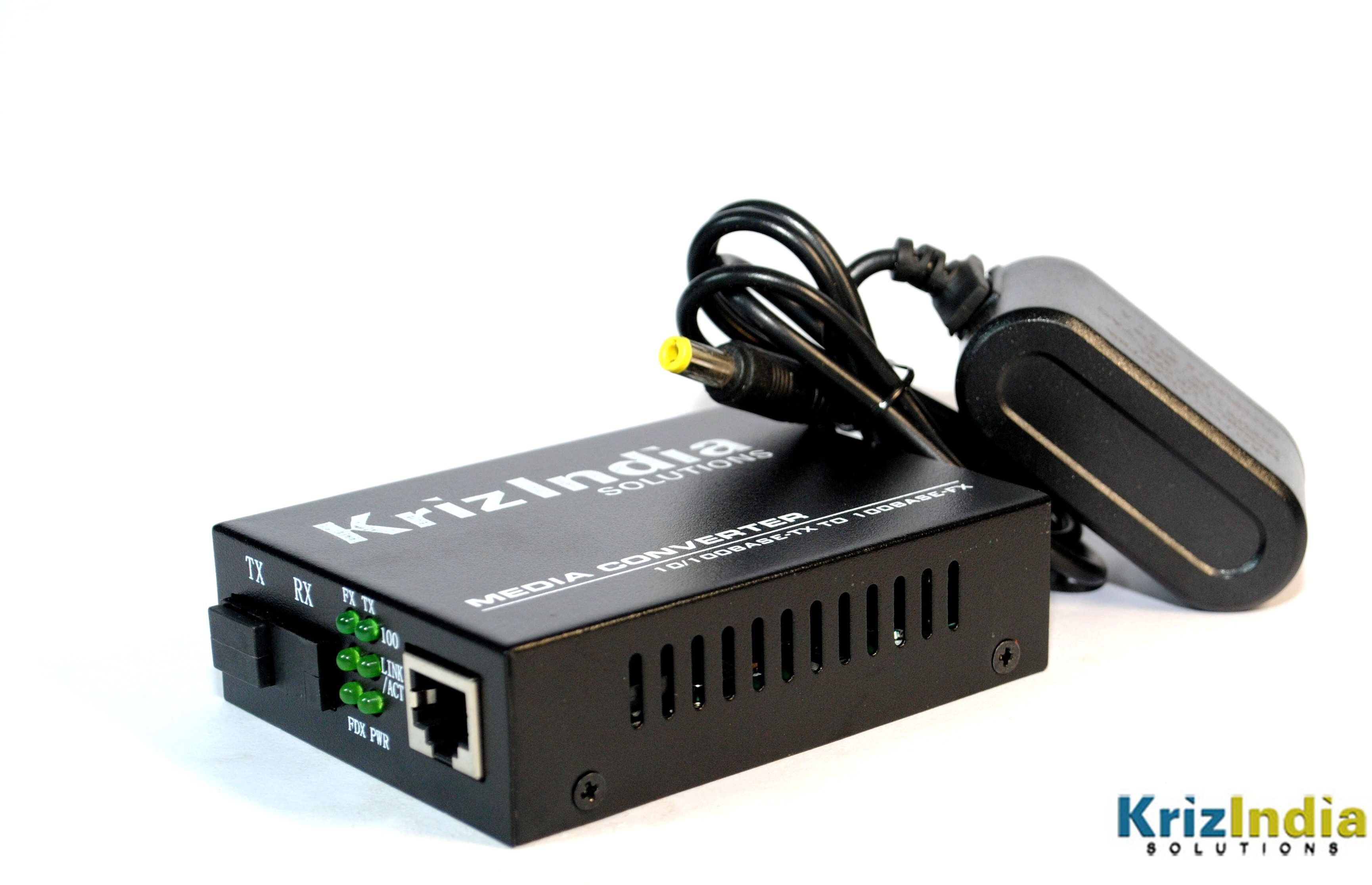 GoodsBazaar MEDIA CONVERTER 10/100 (PAIR) - 1310/1550 0 Ports 100 Mbps Network Switch-image-8