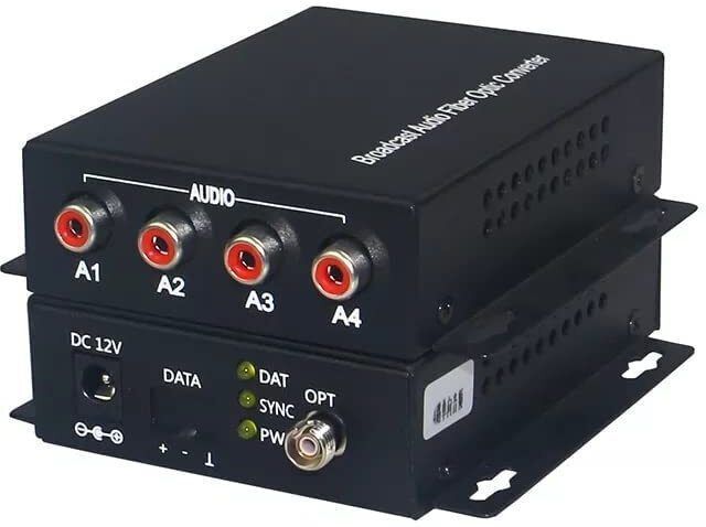 HANUTECH 4CH Audio to Fiber Media Converter FC Interface Transmission 20KM 1 Ports 1000 Mbps Unmanaged Network Switch-image-49