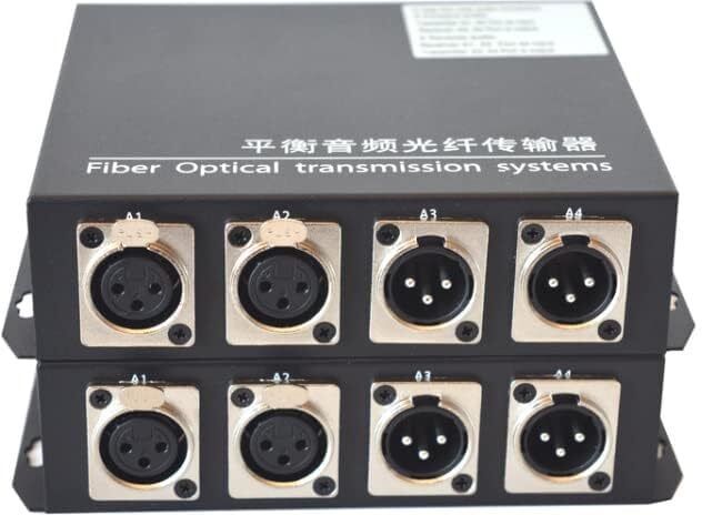 HANUTECH 2 CH XLR Audio to Fiber Converter (Bi-Directional) Balanced Audio 2 Ports 100 Mbps Smart Network Switch-image-3