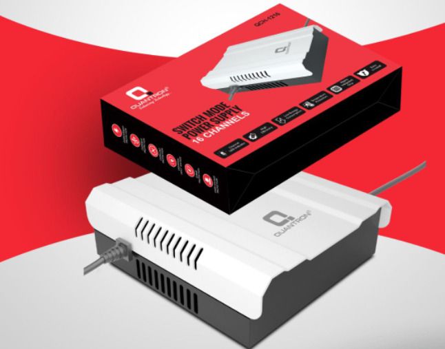Quantron QCH -1216, POWER SUPPLY SWITCH MODE, 16 CHANNEL.FOR CCTV. 16 Ports 100 Mbps Smart Network Switch