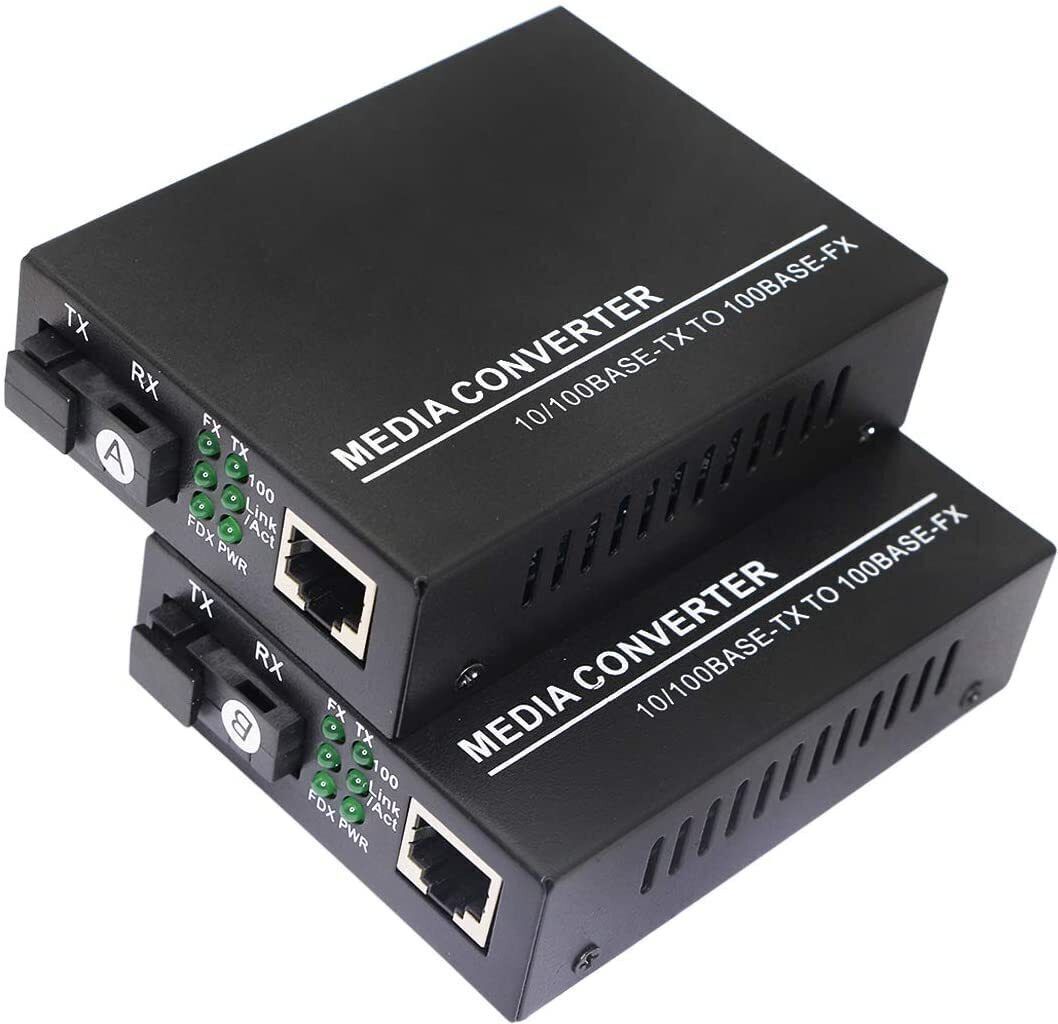 HANUTECH Fast Ethernet to Fiber Converter 10/100Base-Tx to 100Base-FX SC 25KM 1 Ports 1000 Mbps Unmanaged Network Switch-image-26