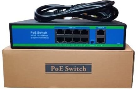 RAMEX 8-Port PoE Switch, 96W, 10/100Mbps PoE, 2 RJ45 Uplinks, Plug & Play 8 Ports 1000 Mbps Network Switch-image-28